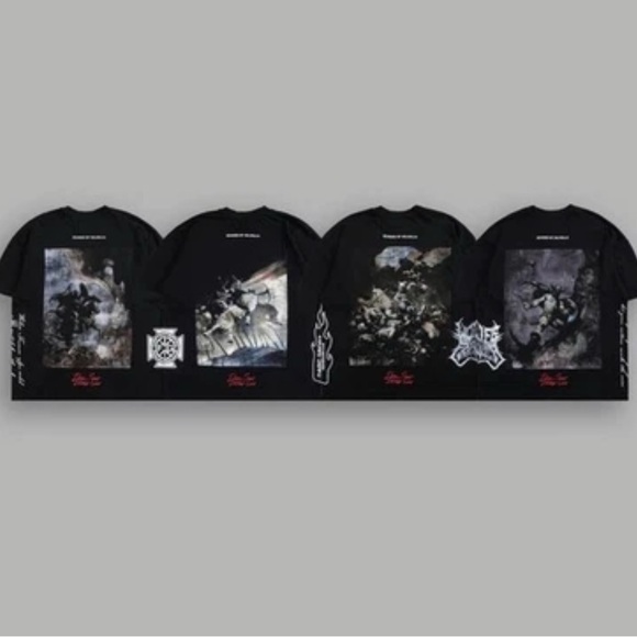 Graphic Black T-Shirts Set - Picture 1 of 7